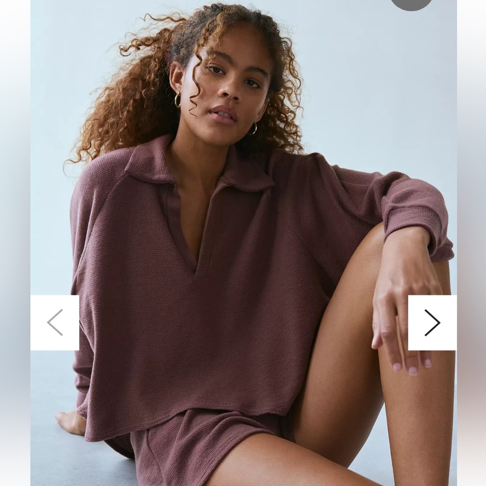 🌻3 for $18 NWT Out From Under Cosima Cozy Collared Top Size XS
